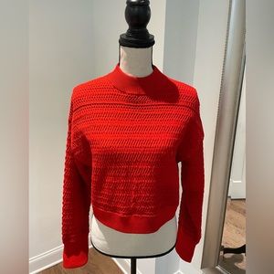 Phillip Lim vibrant red knit sweater